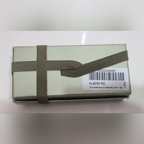 Levenger Red Leather Pocquettes Cable/Cord Clip-on Holder - Picture 5 of 14